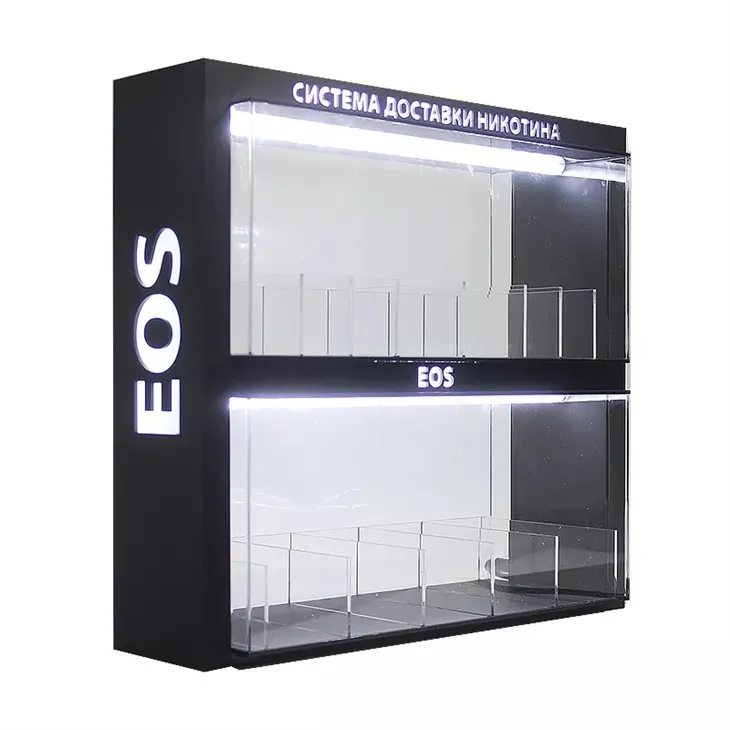 Two Layer Desktop Display Cabinet Electronic Cigarette Display Rack