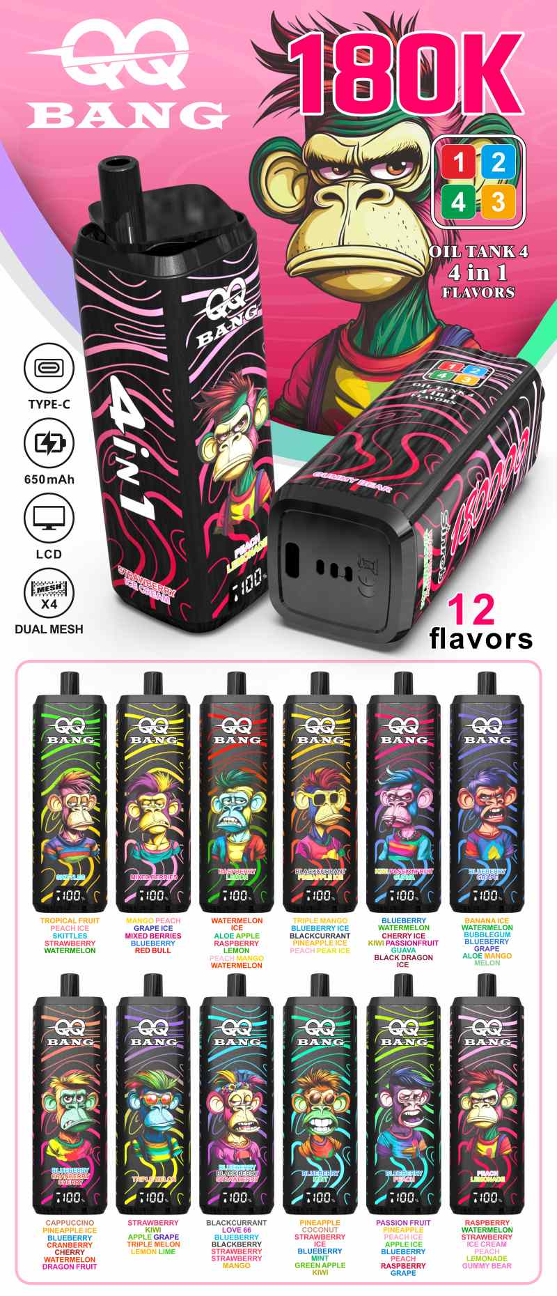 QQ BANG 180K Taste List QQ BANG 180K Taste List