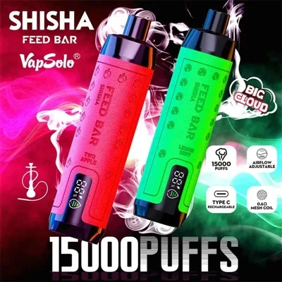 Beth yw adolygiad cynnyrch Vapsolo Feed Bar Shisha 15000?