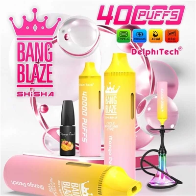Pa fath o sigarét electronig yw Bang Blaze Shishia 40000?