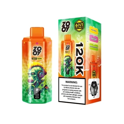 ZOOY 120K 6IN1: Sigarét E{-Tafladwy Aml-blas Premiwm Ar gyfer Defnydd-Cynhwys...