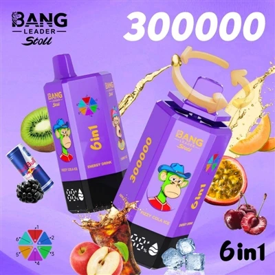 Bang Leader 300000: Ffurf Gyflawn y Genhedlaeth Nesaf O-sigaréts tafladwy.