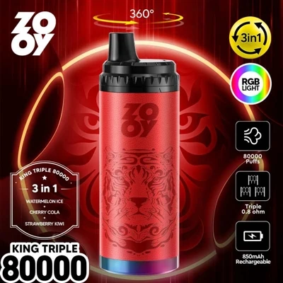 ZOOY KING 3-yn-1 80000 Puff Tafladwy Vape: Arloesedd Technolegol A Dadansoddi...
