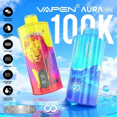 VAPEN AURA 100000: Pan fydd e-sigaréts tafladwy yn dod i mewn i'r cyfnod o dd...