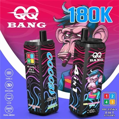 QQ BANG 180K – Y Tueddiad Newydd mewn Sigaréts Electronig Aml-Tafladwy Blas