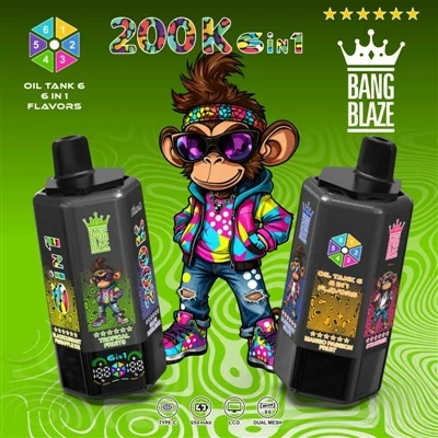 BANG BLAZE 200000 6mewn 1: Chwe Blas yn Un, Gallwch Chi Chwarae Gyda nhw Am A...