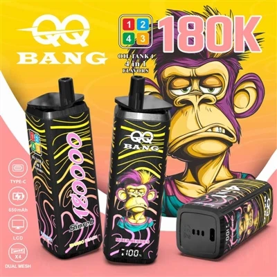 QQ BANG 180K 4in1: Y Profiad Vape Eithaf Gyda Phedwar Blas mewn Un Tro