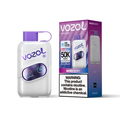 VOZOL STAR CLICK 50000: Meincnod Newydd ar gyfer E-sigaréts tafladwy
