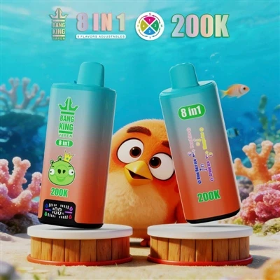 BANG KING VAPEN 200K 8IN1: Y Profiad Ehangaf o Sigarét Gyda Lluosog Flas A Dy...