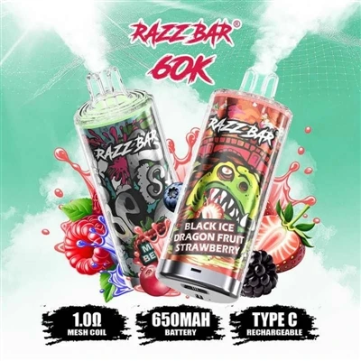Razz Bar 65K+ Puffs Vape: Dyfais Sy'n Mynd â 'Hapusrwydd Person diog' i'r Eit...