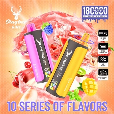 StagBar 6in1 180K Puffs Vape: Pan nad yw e-sigaréts yn undonog mwyach, ond yn...