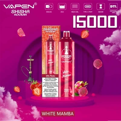VAPEN SISHA HOOKAH 15000: Cynhwysedd Uchel E-Sigarét Sy'n Rhoi Profiad Hookah...