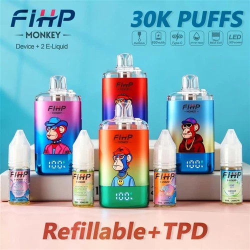 Vape Ail-lenwi FIHP MONKEY 30K: Dewis Newydd sy'n Cydbwyso Bywyd Batri Hir a ...