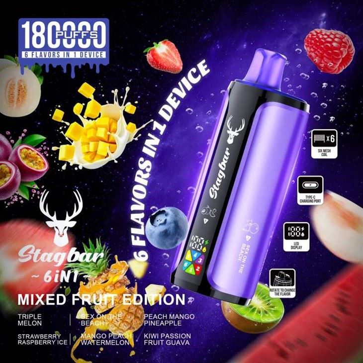 Stag Bar 6in1 180K Puffs Vape best Stag Bar 6in1 180K Puffs Vape best