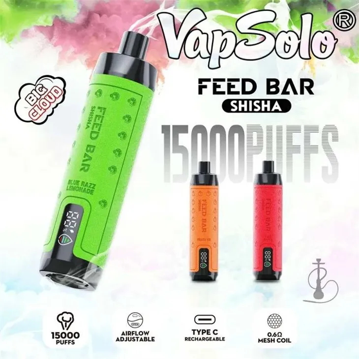 Original-Vapsolo-E-Cigarette-Newest-Arrival-Al-Digital-Fakher-Shisha-15000-Puffs-15K-Disposable-Vape_Vapsolo FEED BAR 15000